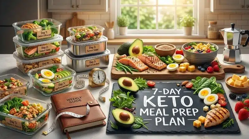 7-Day Keto Meal Prep Plan for Beginners (With Grocery List) - Featured Image